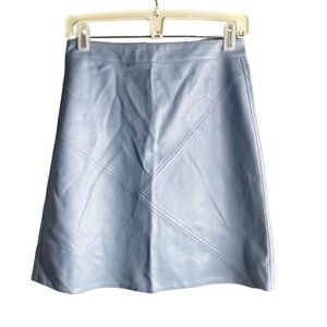 NWT Philosophy blue faux leather mini skirt women size 2